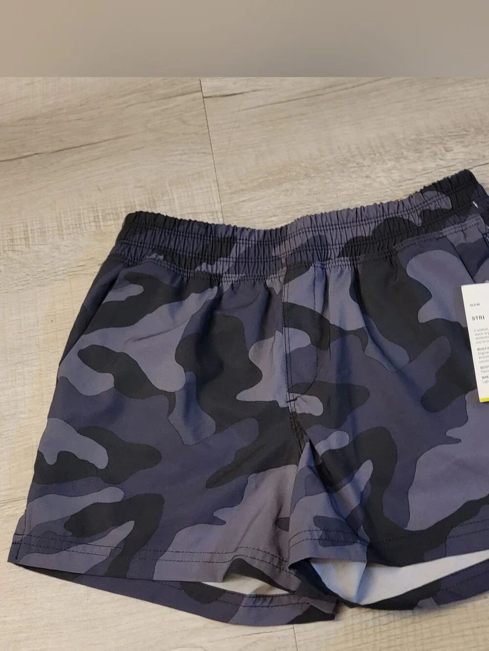 Old Navy Men's Camo Swim Trunks - Navy and Black